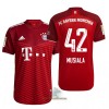 Officiële Voetbalshirt FC Bayern München Jamal Musiala 42 Thuis 2021-22 - Heren